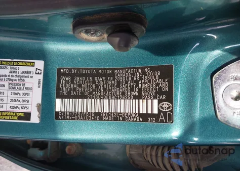 2009 Toyota Corolla S/Le/Xle z USA, uszkodzony, nr VIN 2T1BU40E09C126250